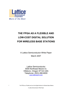 the fpga as a flexible and low-cost digital solution for wireless base