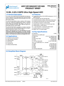 ADC12D1000/ADC12D1600 PRODUCT BRIEF 12