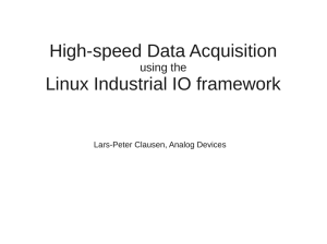 High-speed Data Acquisition Linux Industrial IO framework