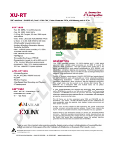 DESCRIPTION XMC with Dual 2.5 GSPS A/D, Dual 2.8 GHz DAC