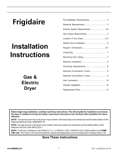 Frigidaire - LintAlert