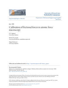 Calibration of frictional forces in atomic force microscopy