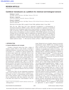 Cantilever transducers as a platform for chemical and biological