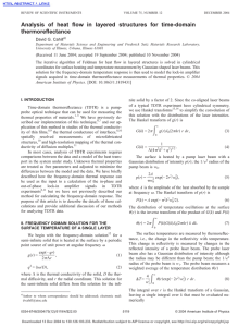 Analysis of heat flow in layered structures for time-domain