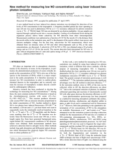 New method for measuring low NO concentrations using laser