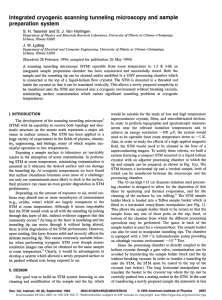 Integrated cryogenic scanning tunneling microscopy and sample