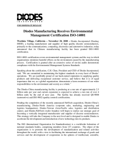 Diodes Manufacturing Receives Environmental Management
