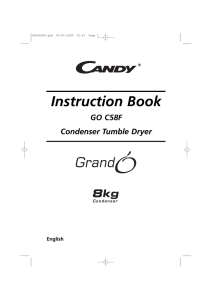 Instruction Book - Candy After Sales Service