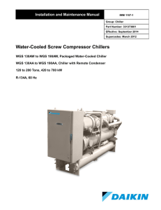 Water-Cooled Screw Compressor Chillers