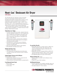 Heatless Desiccant Air Dryer, LHA Series