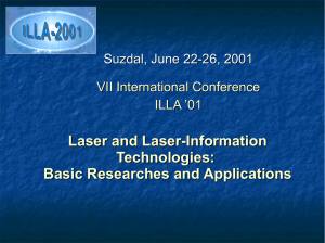 Laser and Laser-Information Technologies: Basic Researches and