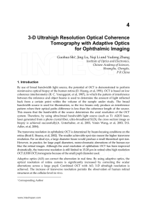 3-D Ultrahigh Resolution Optical Coherence Tomography with