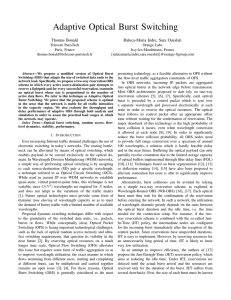 Adaptive Optical Burst Switching