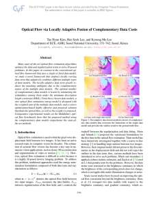 Optical Flow via Locally Adaptive Fusion of Complementary Data
