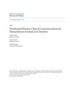 Distributed Wireless Optical Communications for