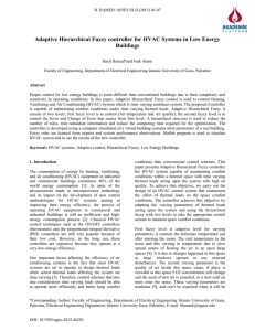 Adaptive Hierarchical Fuzzy controller for HVAC