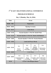 Program Schedule - Chittagong Independent University