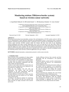 Monitoring stations TBS (Townborder system) based on wireless