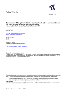 Determination of the optimal installation capacity of small hydro