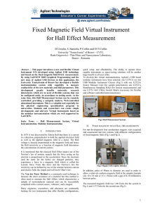 Fixed Magnetic Field Virtual Instrument for Hall Effect Measurement