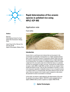 Rapid determination of five arsenic species in polished rice using