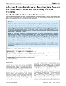 A Revised Design for Microarray Experiments to