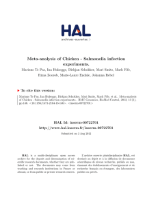 Meta-analysis of Chicken - Salmonella infection experiments.
