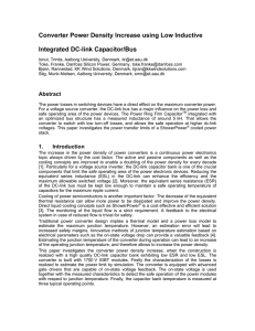 Converter Power Density Increase using Low Inductive Integrated