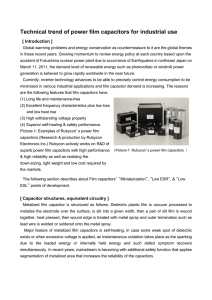 Technical trend of power film capacitors for industrial use