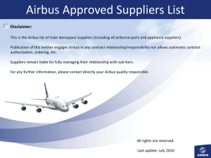 Airbus Approved Suppliers list
