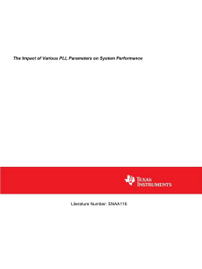 The Impact of Various PLL Parameters on System Performance