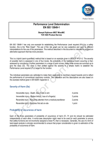 Performance Level Determination EN ISO 13849-1