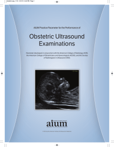 AIUM Practice Guideline for the Performance of Obstetric Ultrasound
