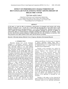 effect on performance characteristics of rectangular patch antenna