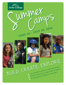 2016 Summer Camps Catalog