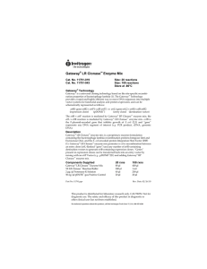 Gateway® LR Clonase   Enzyme Mix