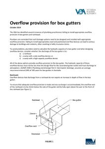 Overflow provision for box gutters
