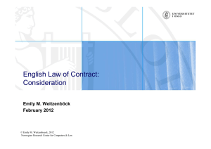 English Law of Contract: Consideration