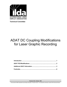 ADAT DC Coupling Modifications for Laser Graphic Recording