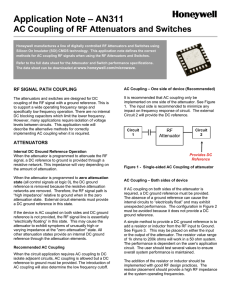 Application Note – AN311 AC Coupling of RF