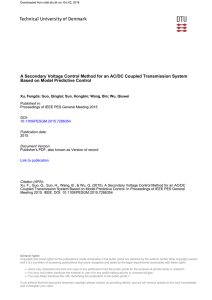 A Secondary Voltage Control Method for an AC/DC Coupled