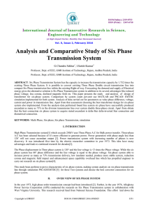 Analysis and Comparative Study of Six Phase Transmission System