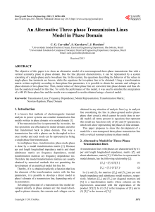 An Alternative Three-phase Transmission Lines Model in Phase