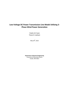 Low-Voltage DC Power Transmission Line Model Utilizing 3