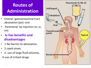 Routes of Administration