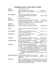 CONSUMER GUIDE TO ELECTRICITY TERMS