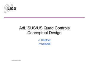 AdL SUS/US Quad Controls Conceptual Design