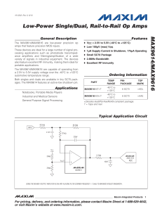 MAX9614/MAX9616 Low-Power Single/Dual, Rail-to