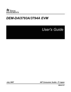 DEM-DAI3793A/3794A EVM User`s Guide