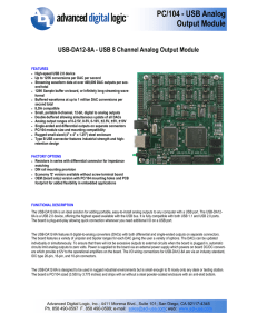 PC/104 - USB Analog Output Module
